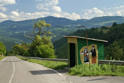 Bus stop near Milanovo