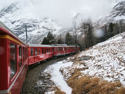 Red Swiss Train