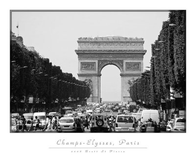 Traffic on the Champs-Elysees