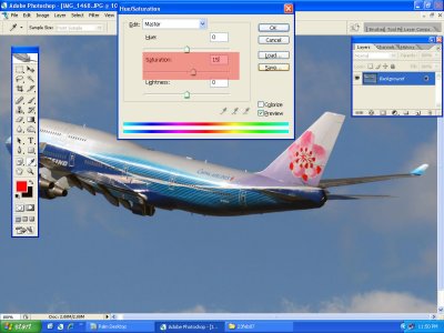 How I edit photos of airplanes.