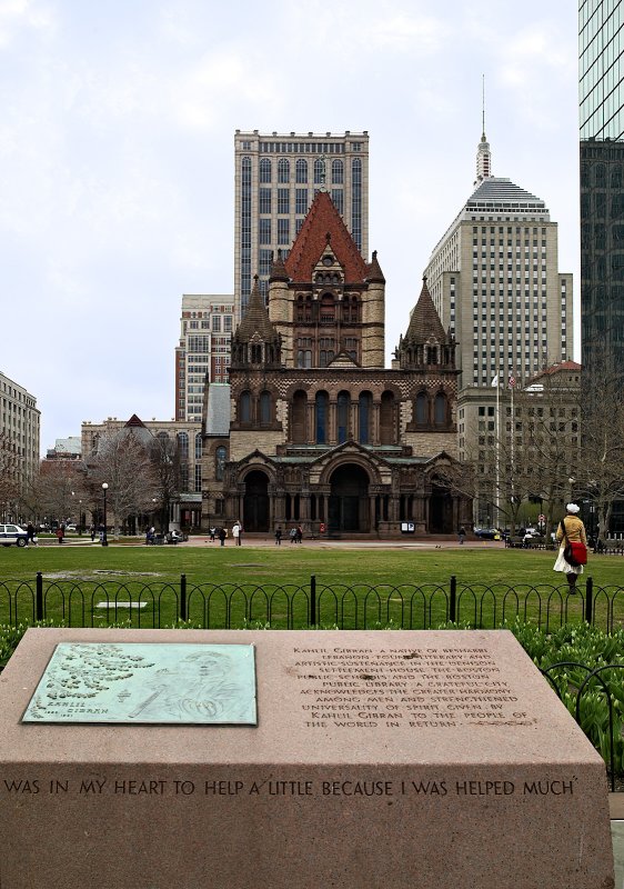 Copley Square Kahlil Gibran plaque