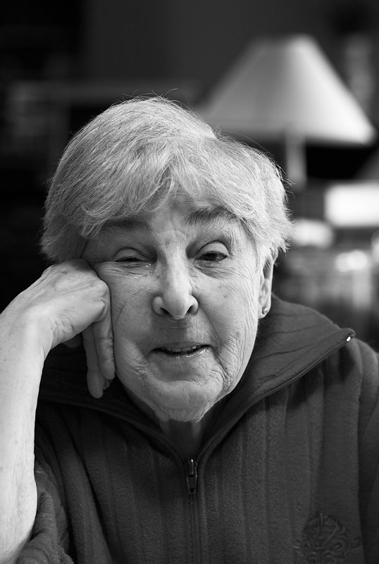 Mom informal portrait 10 bw