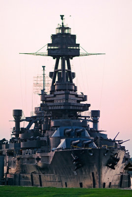 Battleship Texas at dusk 02