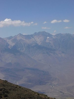Split Mountain (center) and Owens Valley