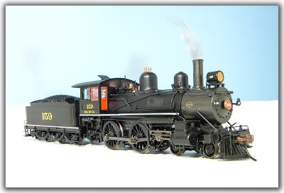 American type 4-4-0 HO scale locomotive