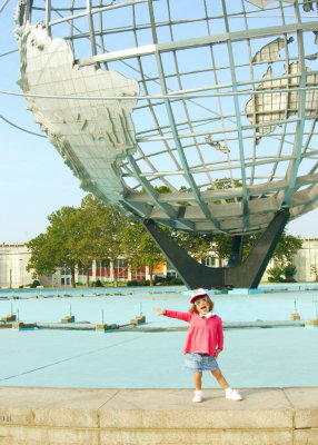 Ava In Front Of The 'World'