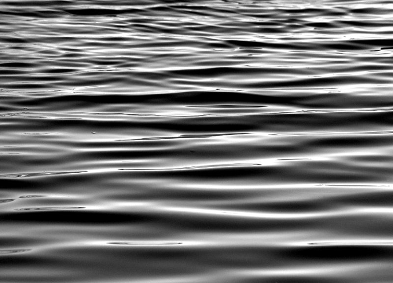 Blue Waves of Peace in B&W