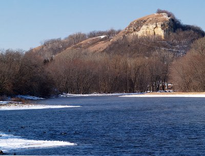 Barn Bluff and the Mississippi River