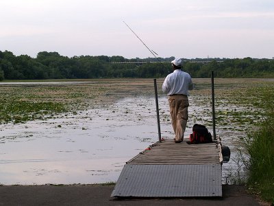 Gerald on the Boat Ramp at Lake Snelling