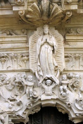 Sculpture Above Chapel Entrance