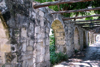 Arched Wall to the Gardens at the Alamo
