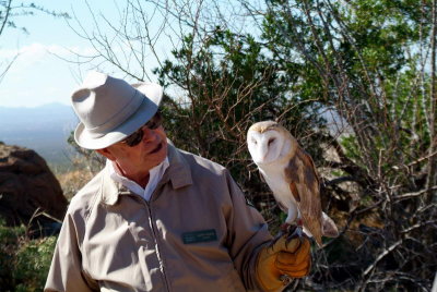 Docent with Barn Owl