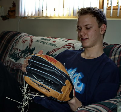 Henrik got a baseball Glove