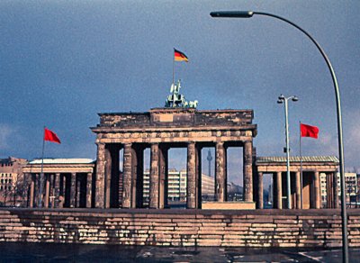 The Berlin Wall and the Brandenburg Gate