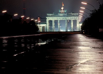 The Berlin Wall and the Brandenburg Gate