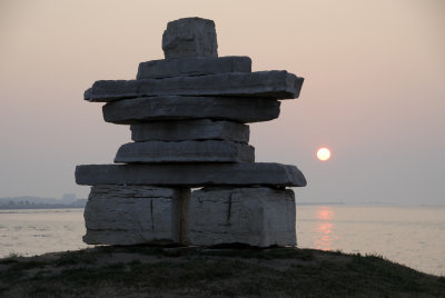 Inukshuk at Sunset