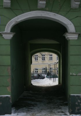 through another arch