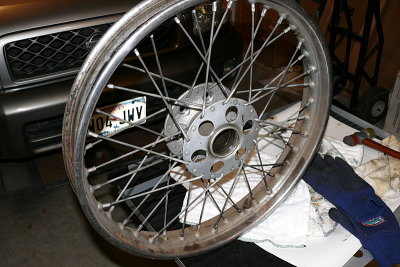 rear wheel before disassembly
