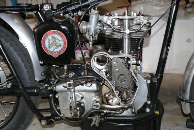 Motor awaiting the rebuilt magneto
