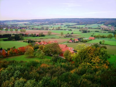 looking down to the village and northwest (USA)