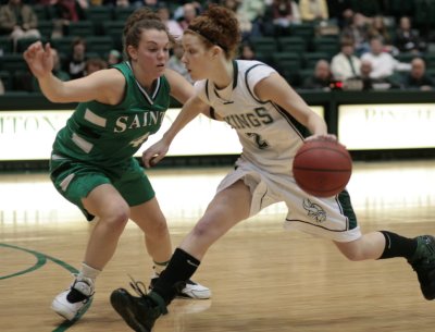 Seton Catholic Central's Girls Varsity Basketball Team versus Corning West HS in the STAC Tournament