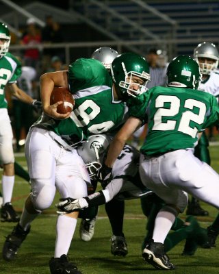 ....before finally being tackled by Newfield's Corey Coon