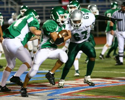 Seton's Chris Perry on his way to a 208 yard game rushing with the ball