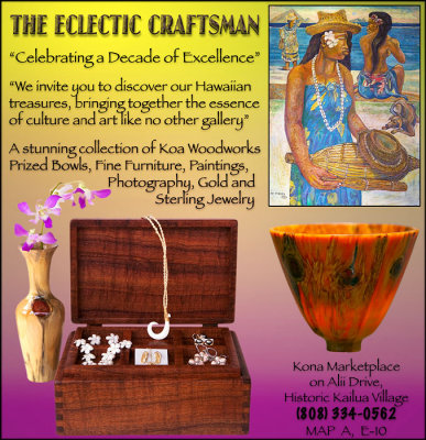 Brochure ad for the Eclectic Craftsman, Kona, Hawaii