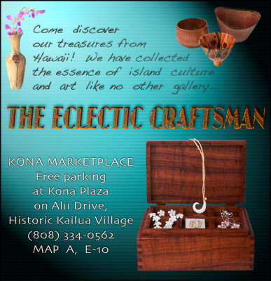 Brochure ad for the Eclectic Craftsman, Kona, Hawaii