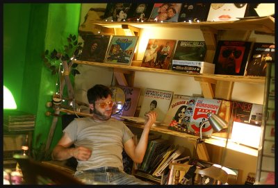 Behind the Desk at Greenman Music & Vinyl