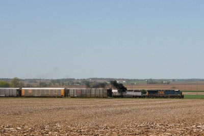 Power on a NB rack train is apparently experiencing turbocharger problems.