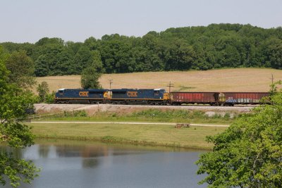 EVWR takes a coal train west to load at Pattiki mine in southern Illinois.