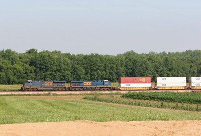 CSX 5323 Q121 Vincennes IN 14 July 2007