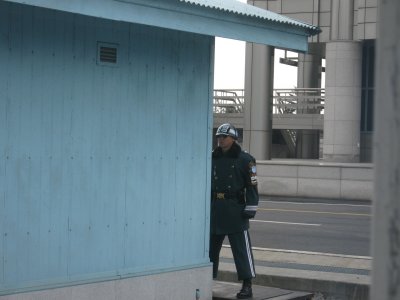 Military Police half bodied on guard