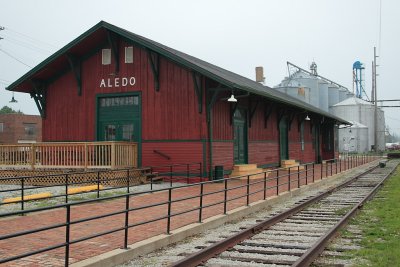 Chicago, Burlington &Quincy Depot  at Aledo, Illinois