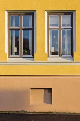 Windows on House at the corner Violgt.  - Kristian Augustsgt. Halden