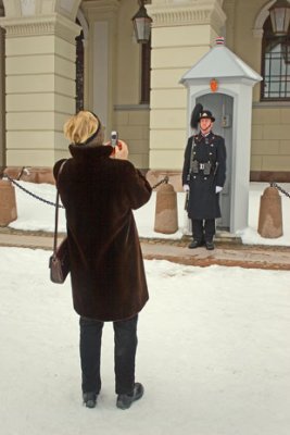 Phonephotographer captures Guardsman at The Royal Castle in Oslo