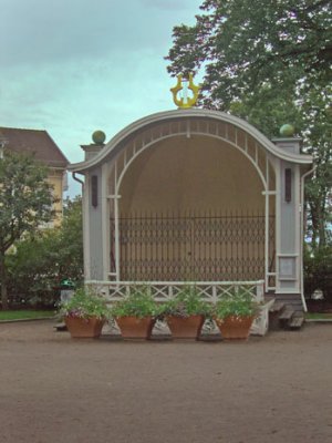 The concert pavilion at the city park Strmstad