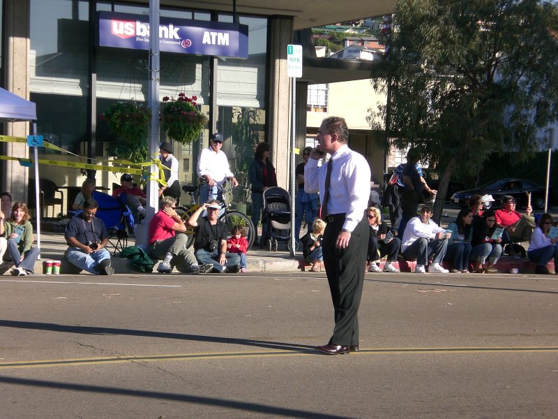Michael Aguirre, San Diego City Attorney busy at work on a Sunday