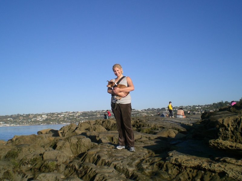 Madi and Lyle admiring the tide pools