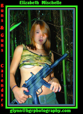 Anna Louise II:   Buns & Guns Calendar Bamboo MP5 half top.jpg