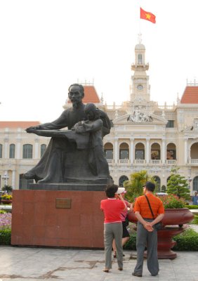 Ho Chi Minh statue in front of the City Hall, Saigon