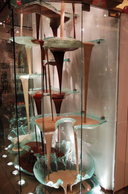 The chocolate fountain at Bellagio