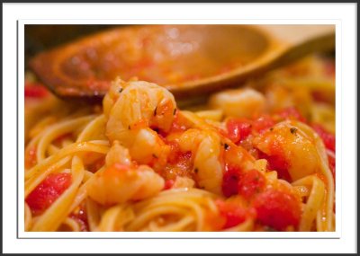 Shrimp Fra Diavolo over Linguine