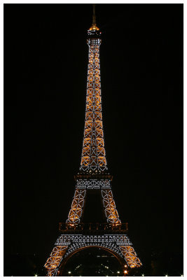 Eiffel Tower with Flashing Lights
