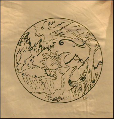 The design on the laundry bag that was a gift from the House teachers to the Class of 2007