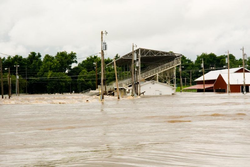 Flood--June 2007 , moved slabs of asphalt 20' x 20'