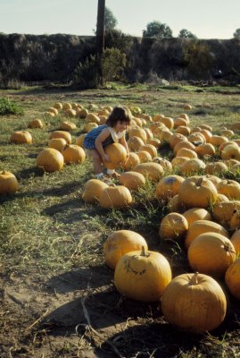 Leslie and the pumpkins