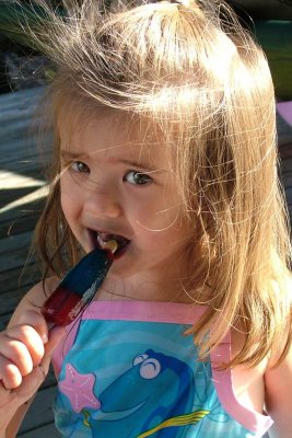 Isabella and her popsicle