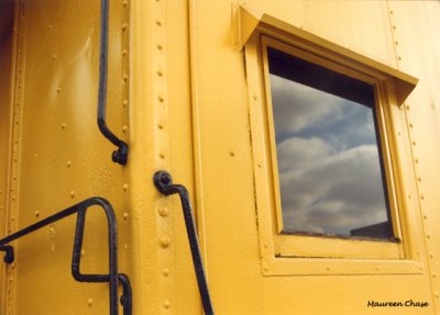 yellow train car